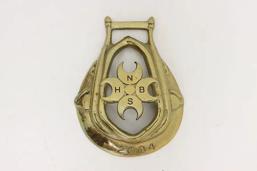 Main image of Horse Vintage Brass Harness Medallion, National 2004