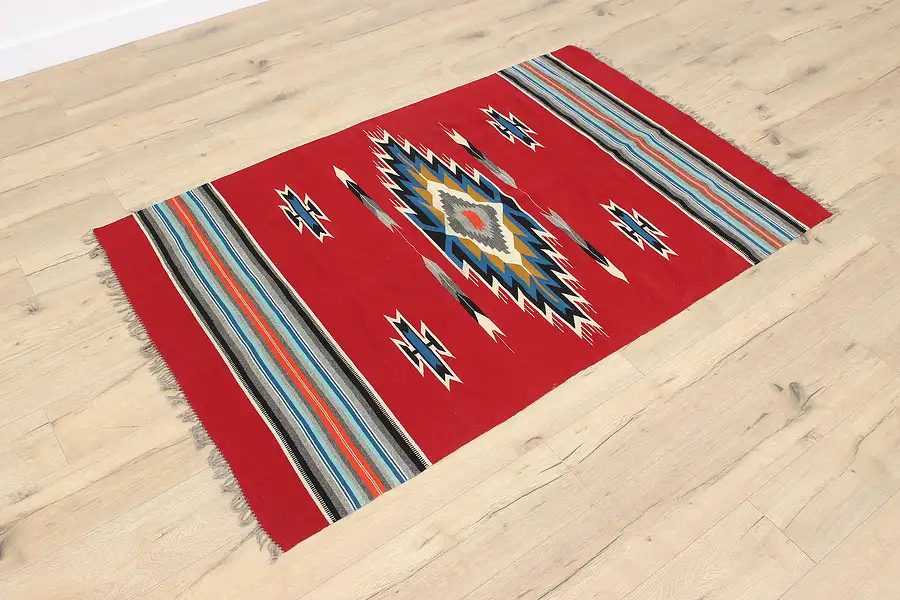 Main image of Chimayo Design Vintage Woven Wool Southwest Blanket