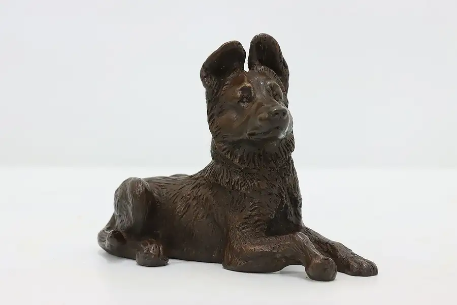 Main image of German Shepherd Puppy Vintage Composite Sculpture