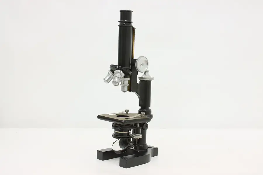 Main image of Industrial Antique Brass Laboratory Microscope Lomb