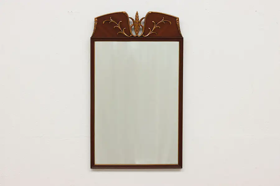 Main image of Georgian Vintage Mahogany & Gilt Hall Mirror 40.5"