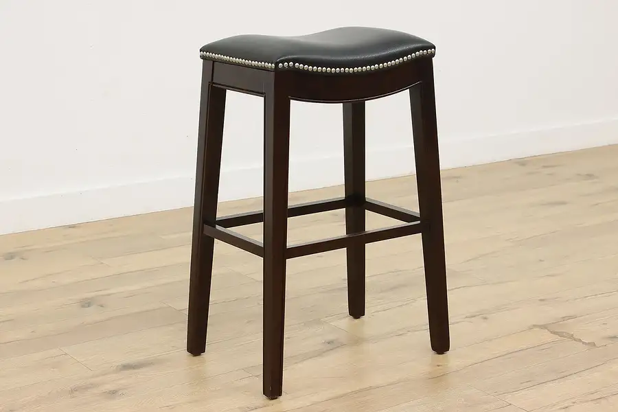 Main image of Faux Leather & Birch Vintage Saddle Bar Stool, Holland