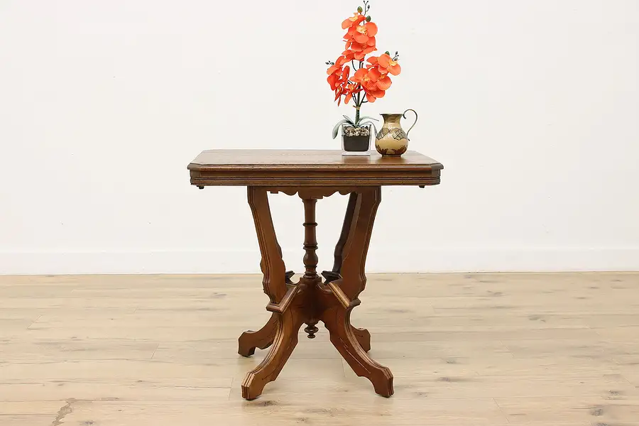 Main image of Victorian Antique Walnut & Ash Parlor, Entry or Center Table