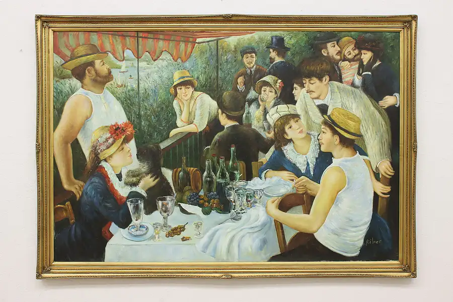 Main image of Luncheon of the Boating Party Painting after Renoir 78"