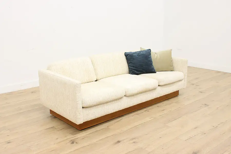 Main image of Midcentury Modern Vintage Danish Sofa or Couch, Teak Base