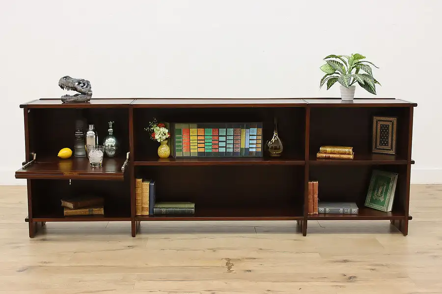 Main image of Midcentury Modern Vintage Bookcase, TV Console or Bar, Reens