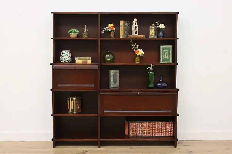 Main image of Midcentury Modern Vintage Wall Unit Bookcase or Bar, Reens