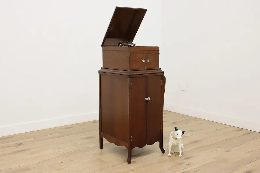 Main image of Victrola Antique Tabletop Phonograph VV-IX, Record Cabinet