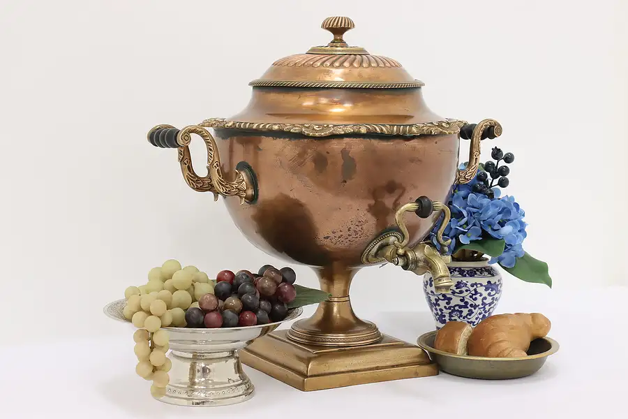 Main image of Classical Antique Copper Hot Water Tea Kettle Coffee Samovar