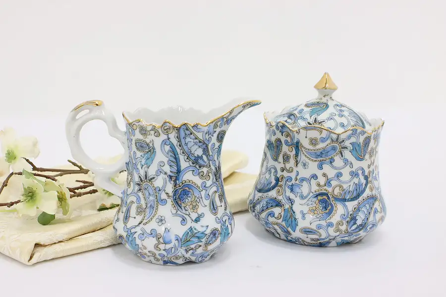 Main image of Lefton China Vintage Paisley China Creamer & Sugar Set