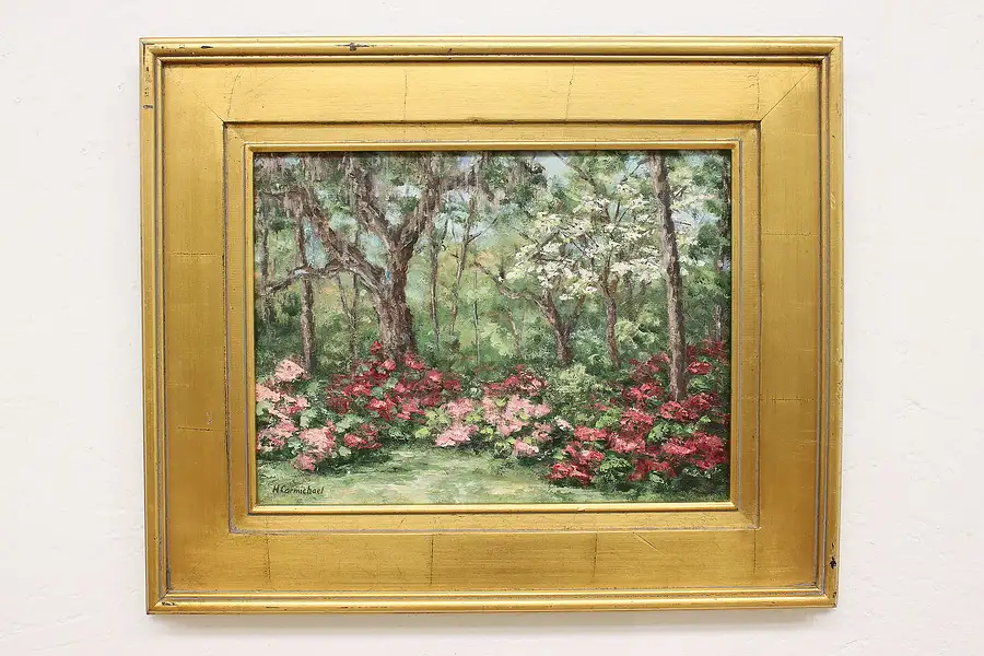 Main image of Spring Woods Vintage Original Oil Painting, Carmichael 23.5"