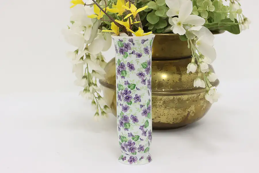 Main image of Lefton Violet Chintz Vintage China Flower Vase