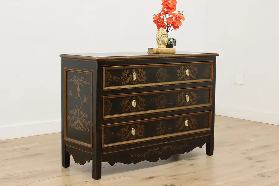 Main image of Chinese Design Vintage Lacquer Chest or Dresser, Harden