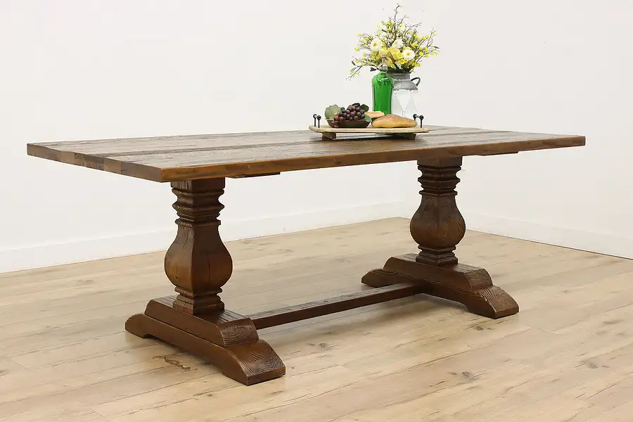 Main image of Farmhouse Vintage Reclaimed Pine Rustic Dining Table, Arhaus