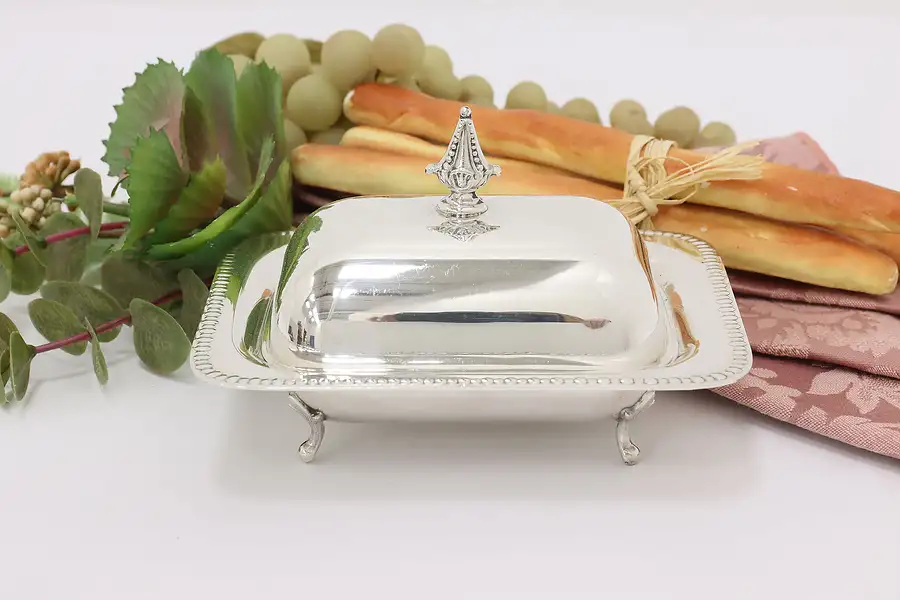 Main image of Silverplate Covered Butter or Nut Dish