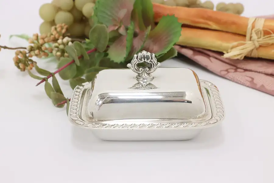 Main image of Silverplate Covered Nut or Butter Dish Canterbury