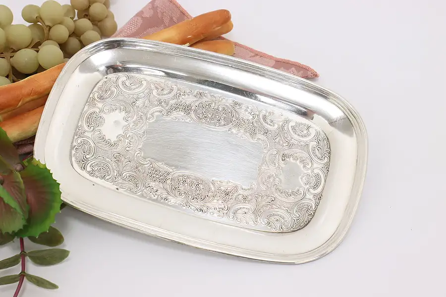 Main image of Silverplate Key or Drinks Tray or Platter, Primrose