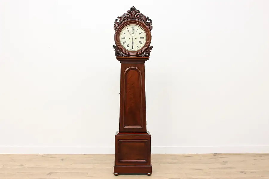 Main image of Scottish Antique Mahogany Grandfather Tall Clock Breckenridge