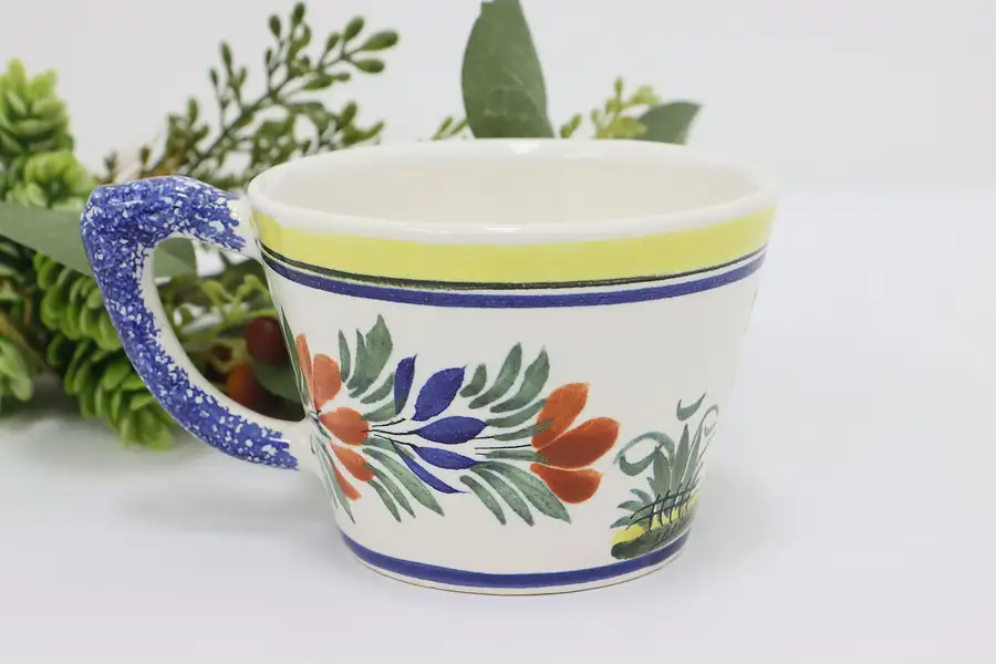 Main image of French Brittany Vintage Hand Painted Cup, Quimper