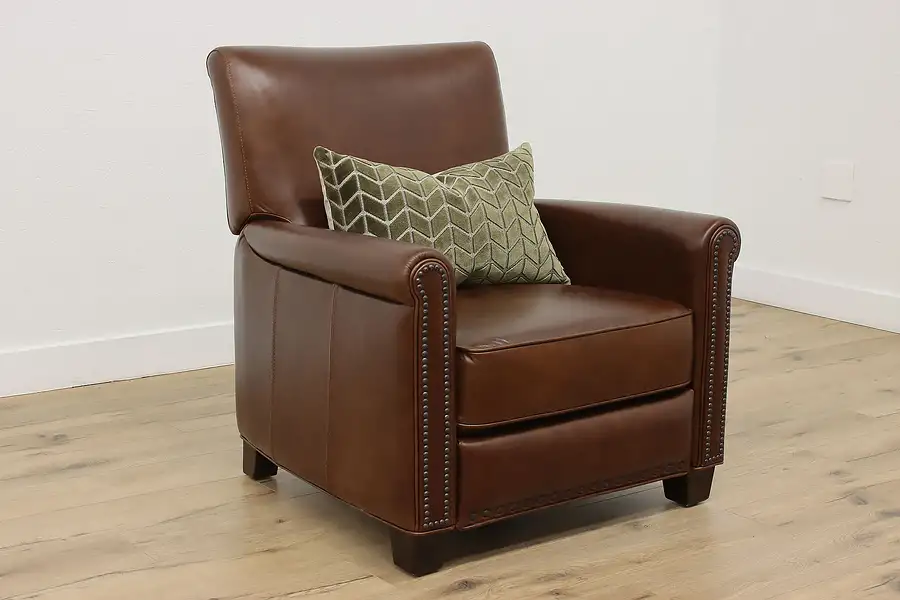 Main image of Traditional Design Leather Recliner Chair, Pottery Barn