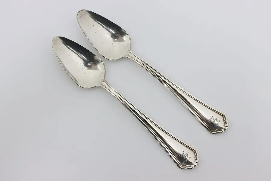 Main image of Pair of Vintage Silverplate Grapefruit Spoons, Rogers