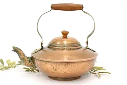 Farmhouse Vintage Small Copper and Brass Teapot or Kettle