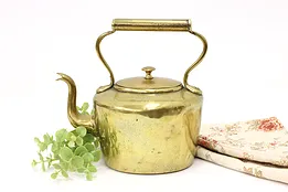 English Brass Teapot - Unusual Shape – McIntosh Cottage Antiques