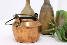 Farmhouse Antique Brass Embossed Powder or Shot Flask #46450