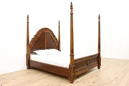 Victorian King Size Vintage Farmhouse Solid Brass Bed, Hamilton #38625