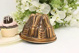 Farmhouse Antique Flower Shape Copper Dessert Mold #46279