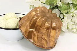 Farmhouse Antique Flower Shape Copper Dessert or Jelly Mold #46287