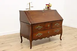 French Antique 1770 Walnut Secretary Desk, Secret Drawers #49124