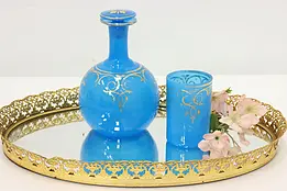 Victorian Bristol Art Glass & Gold Decanter Set #49223