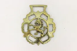 Horse Vintage Brass Harness Medallion, Lion #45891