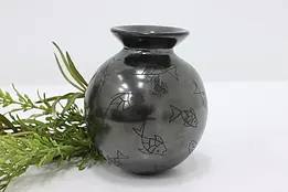 Southwest Vintage Glazed Ceramic Vase, Fish, Lopez #50037