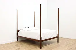 Traditional Mahogany Vintage Four Poster Queen Size Bed #48584
