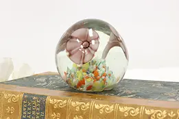 Blown Glass Vintage Paperweight, Flowers #50447
