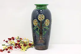 Art Pottery Vintage Hand Painted Bruges Vase #50620