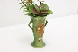 Roseville Green Painted Ceramic Vintage Flower Vase #49404