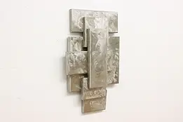 Contemporary Brushed Aluminum Wall Sculpture, Nelson #50276