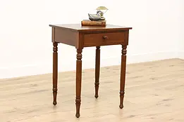 Sheraton Antique Farmhouse Walnut Nightstand or End Table #50872