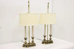 Pair of Traditional Vintage Brass Lamps, Stiffel #49390