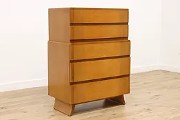 Midcentury Modern Mahogany Vintage Tall Chest Dresser, Rway #50756