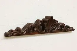 Victorian Antique Carved Oak Salvage Wall Crest, Shell #50703