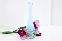 Blue & White Vintage Hobnail Glass Flower Vase #50405