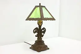 Classical Vintage Green Stained Glass Desk Lamp, SF #49504