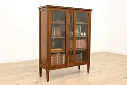 Arts & Crafts Antique Mission Oak China Cabinet or Bookcase #51068