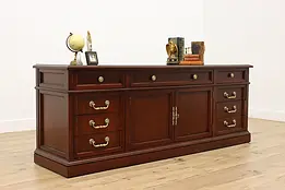 Traditional Vintage Mahogany Office Credenza or File Cabinet #51152