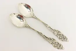 Pair of Silverplate Antique Demitasse Coffee Spoons #50657
