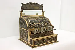 Victorian Antique Ornate Bronze Store Cash Register National #47693